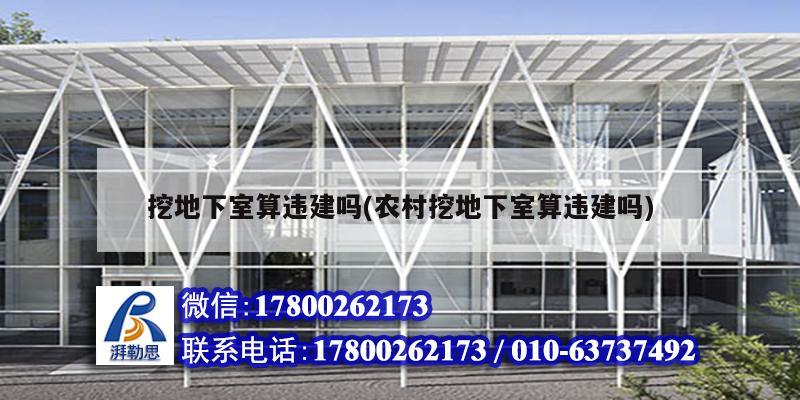 挖地下室算違建嗎(農村挖地下室算違建嗎)